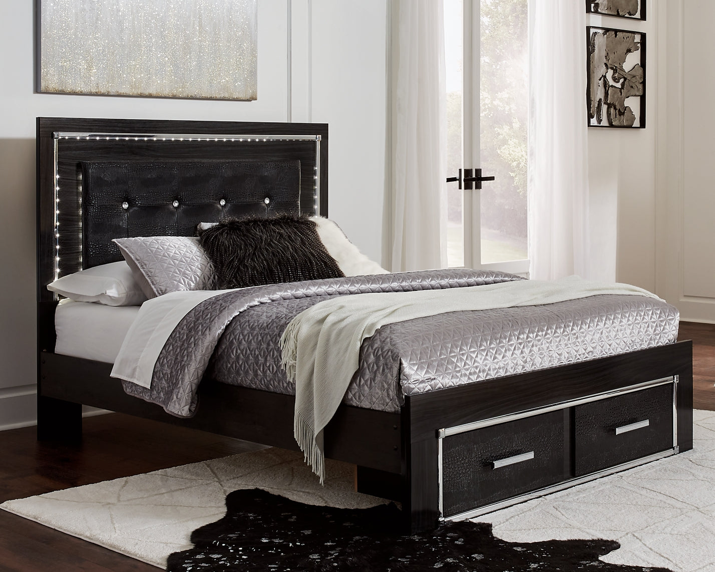 Kaydell  Panel Bed With Storage