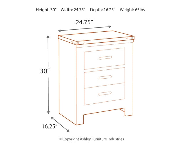 Trinell Queen Panel Headboard with Dresser, Chest and Nightstand