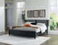 Danziar King Panel Bed with Mirrored Dresser, Chest and 2 Nightstands