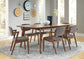 Malone 7-piece Rectangular Dining Table Set Dark Walnut