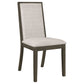 Kelly Upholstered Dining Side Chair Dark Grey (Set of 2)