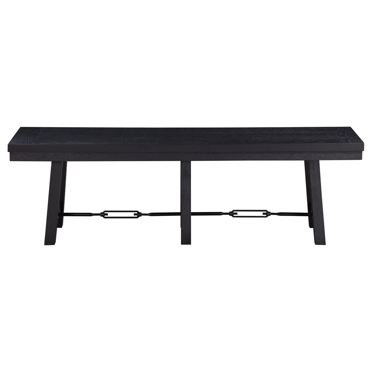 Newport 6-piece Rectangular Trestle Dining Table Set Black