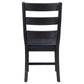 Newport Ladder Back Wood Dining Side Chair Black (Set of 2)