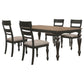 Bridget 5-piece Rectangular Dining Set Charcoal Sand Through