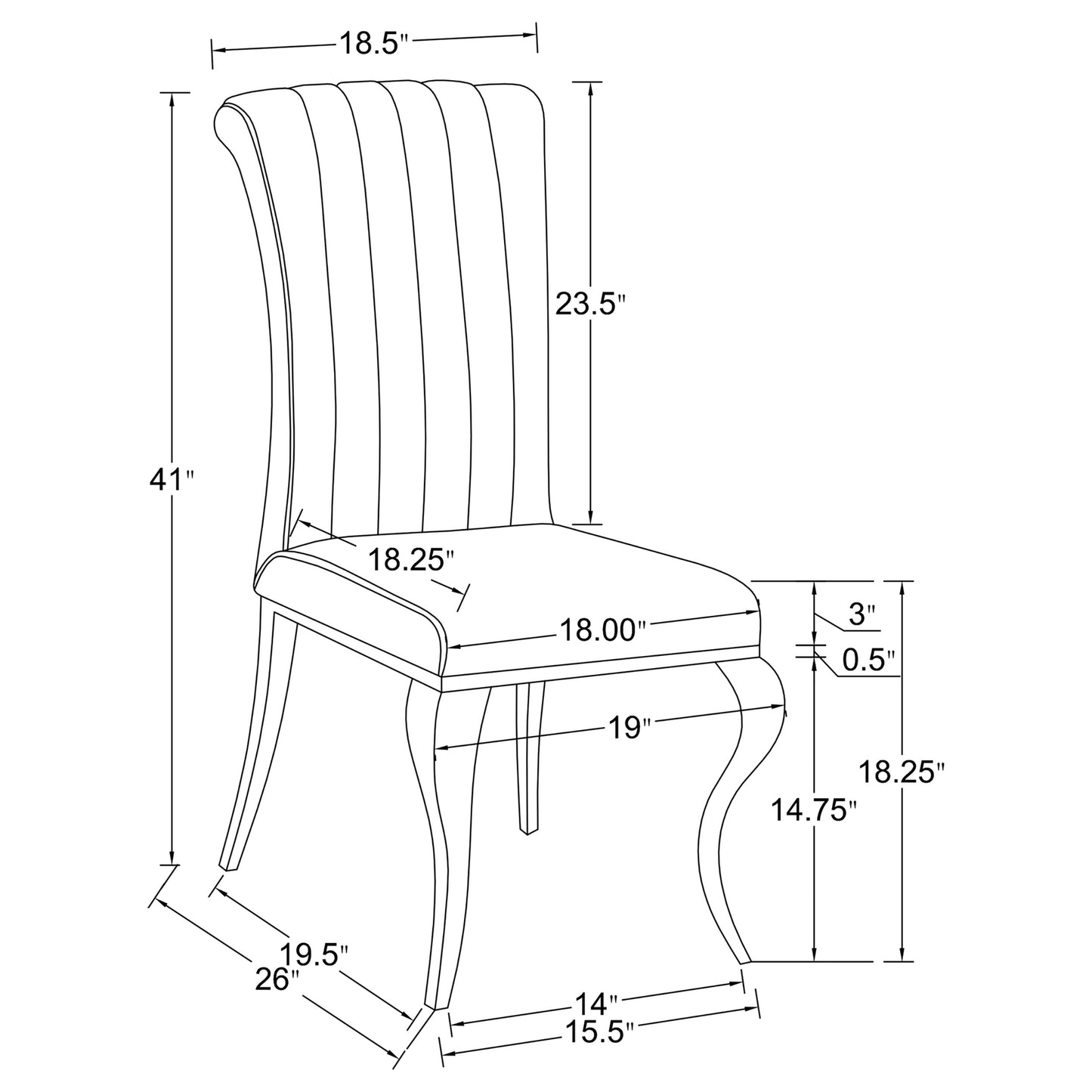 Carone 5-piece 61" Rectangular White Glass Dining Set Black