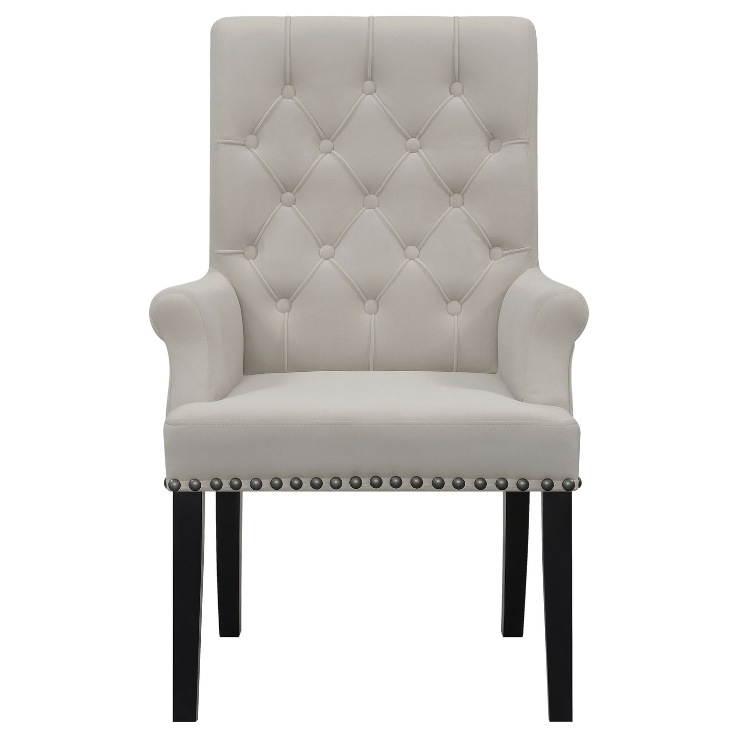 Alana Velvet Upholstered Dining Arm Chair Sand