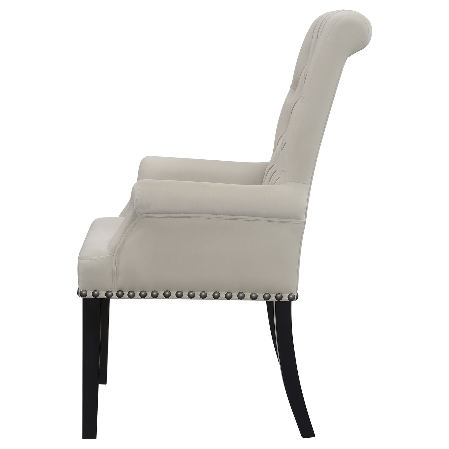 Alana Velvet Upholstered Dining Arm Chair Sand