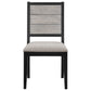 Elodie Wood Dining Side Chair Grey and Black (Set of 2)