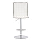 Ashbury Upholstered Adjustable Bar Stool White (Set of 2)