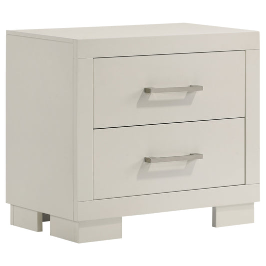 Jessica 2-drawer Nightstand Cream White