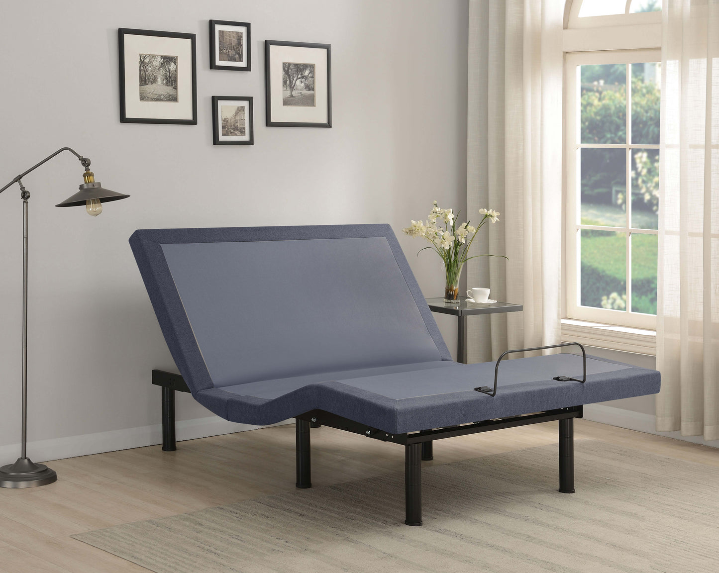 Clara California King Adjustable Bed Base Grey and Black