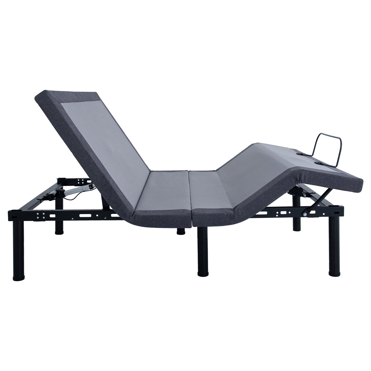 Negan Twin Extra Long Adjustable Bed Base Grey and Black