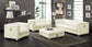 Chaviano 4-piece Upholstered Track Arm Sofa Set Pearl White