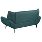 Acton 2-piece Upholstered Flared Arm Sofa Set Teal Blue