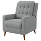 Davidson Upholstered Tufted Push Back Recliner Grey