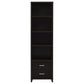 Lewes 4-shelf Engineered Wood Media Tower Cappuccino