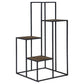 Rito 4-tier Multi-Display Shelf Rustic Brown and Black