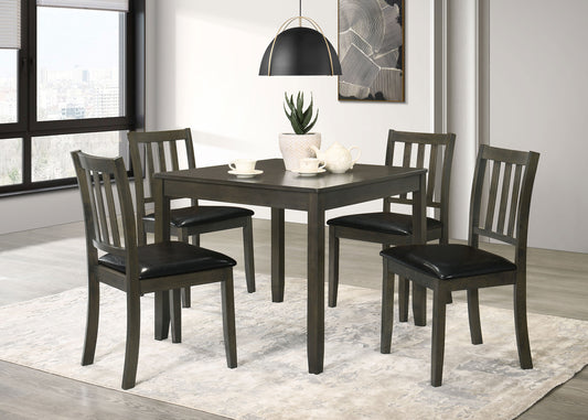 Parkwood 5-piece Square Dining Table Set Charcoal