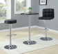 Lenny Upholstered Adjustable Bar Stool Black (Set of 2)