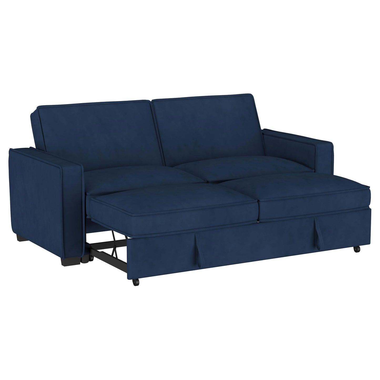 Gretchen Upholstered Convertible Sleeper Sofa Bed Navy Blue