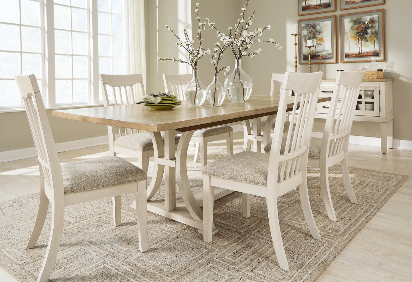 Shaybrock Dining Table and 6 Chairs with Storage