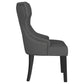 Baney Fabric Upholstered Dining Side Chair Grey and Black