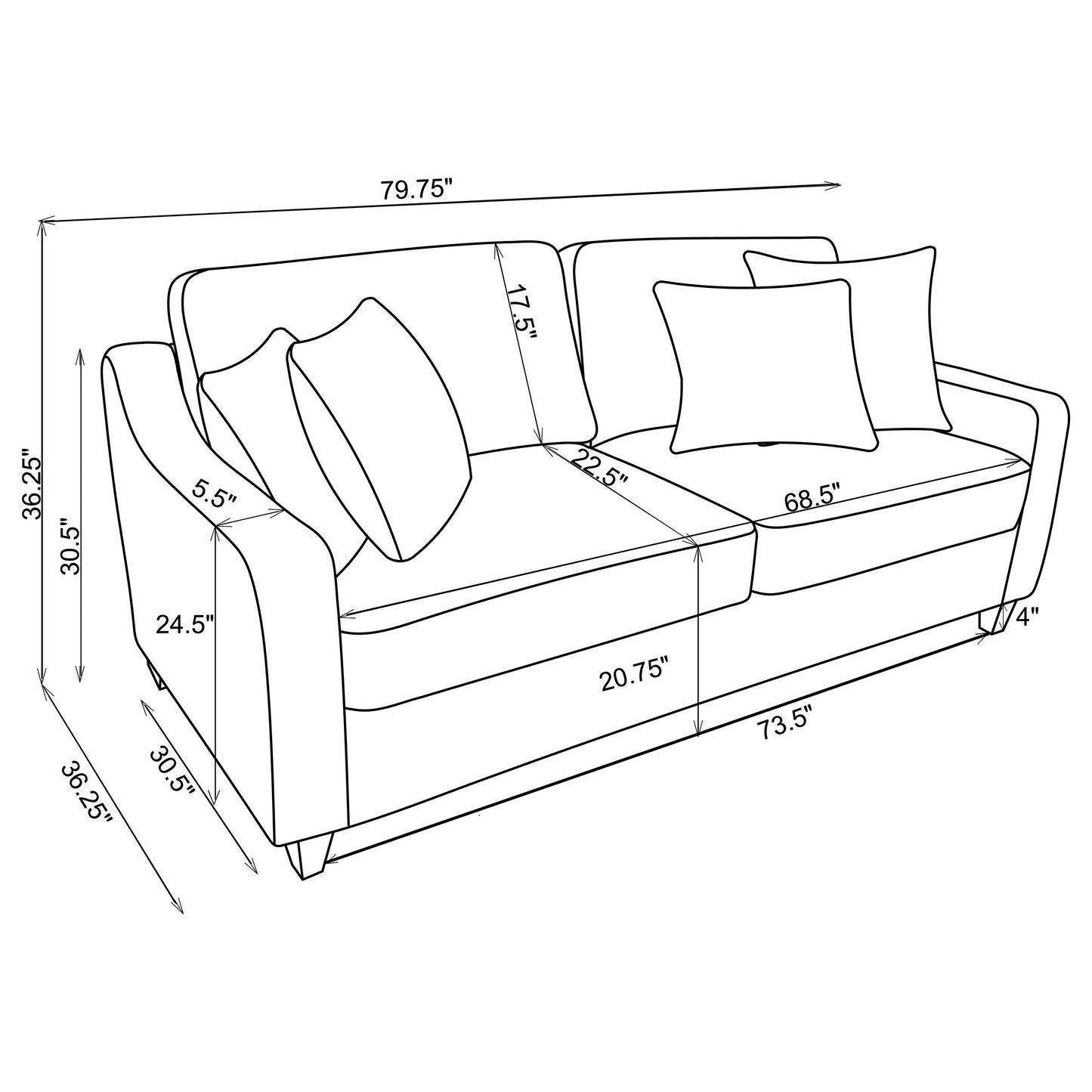 Christine 3-piece Upholstered Sloped Arm Sofa Set Beige