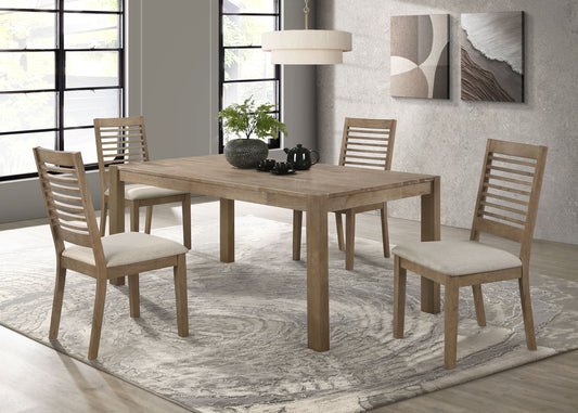 Scottsdale 5-piece Rectangular Dining Set Brown Washed