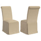 Shawna Upholstered Skirted Dining Chair Khaki (Set of 2)