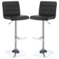 Bianca Upholstered Adjustable Bar Stool Black (Set of 2)