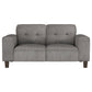 Deerhurst 3-piece Upholstered Track Arm Sofa Set Charcoal