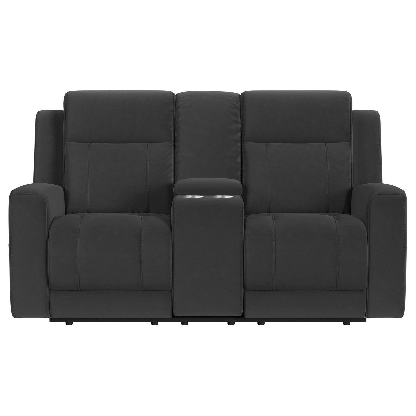 Brentwood 3-piece Upholstered Reclining Sofa Set Charcoal