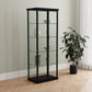 Aero 4-shelf Display Curio Cabinet with LED Lighting Black