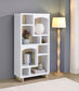 Dalton 65-inch 6-shelf Bookcase White and Distressed Pine