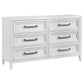 Marielle 6-drawer Bedroom Dresser Distressed White