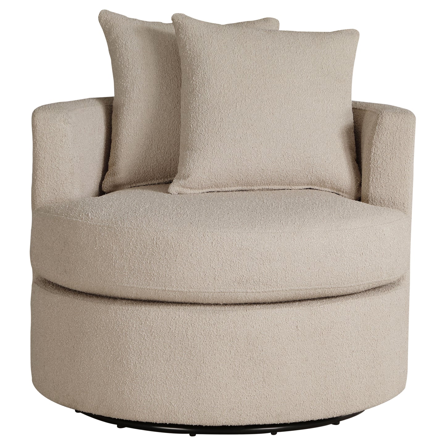 Debbie Upholstered Swivel Accent Chair Camel