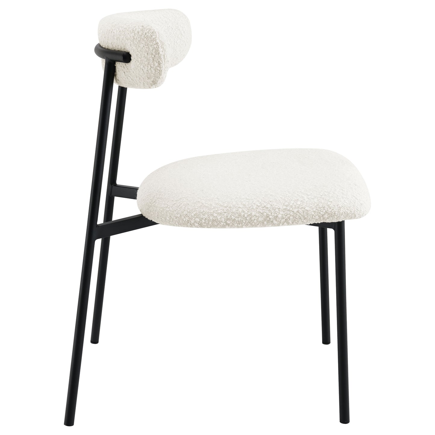 Anzio Boucle Upholstered Dining Side Chair White (Set of 2)