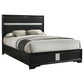 Miranda 54-inch Upholstered Queen Panel Bed Black