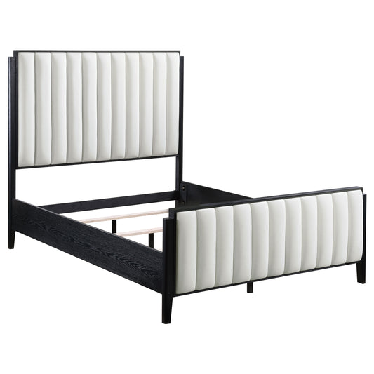 Brookmead 60-inch Upholstered California King Bed Black