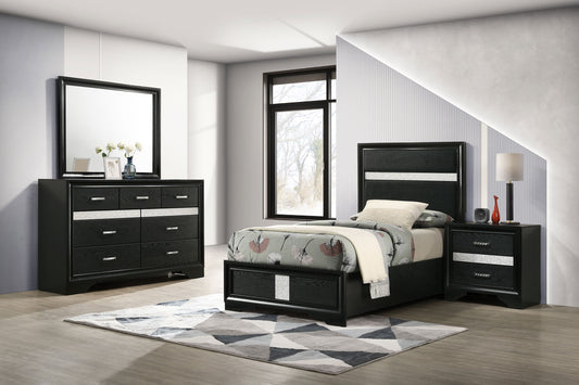 Miranda 4-piece Twin Bedroom Set Black