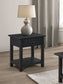 Payne 1-drawer Wood End Table with Shelf Distressed Java