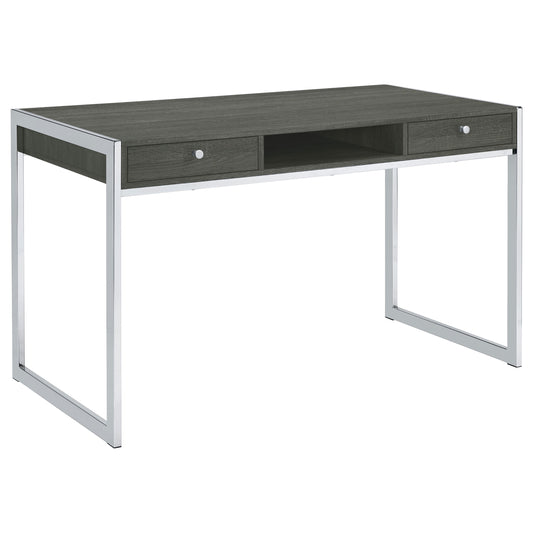 Wallice 49-inch 2-drawer Writing Desk Weathered Grey