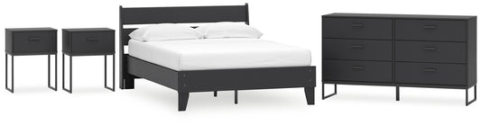 Ashley Express - Socalle Full Panel Platform Bed with Dresser and 2 Nightstands