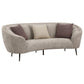 Ellorie 3-piece Upholstered Curved Sofa Set Beige