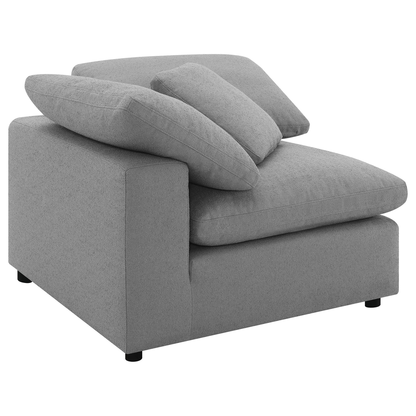 Raleigh Boucle Upholstered Corner Chair Grey