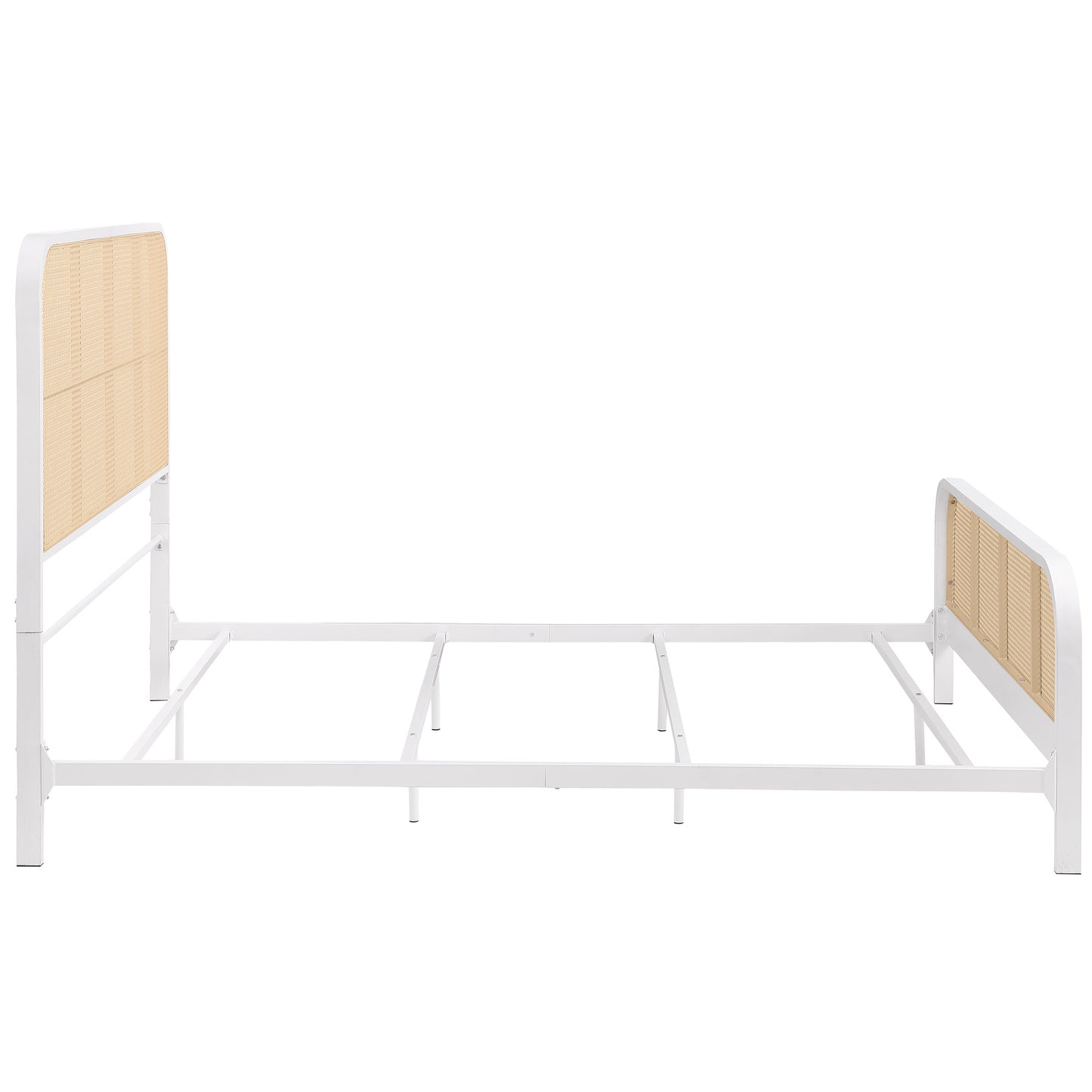 Lanewood Open Cane Webbing Metal Eastern King Bed White