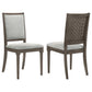 Onslow Upholstered Dining Side Chair Dark Brown (Set of 2)