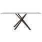 Carvell Rectangular Sintered Stone Dining Table Mirage White