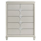 Olivia 5-drawer Bedroom Chest of Drawers Pearl White