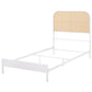 Amherst Radio Weave Rattan Metal Twin Bed White